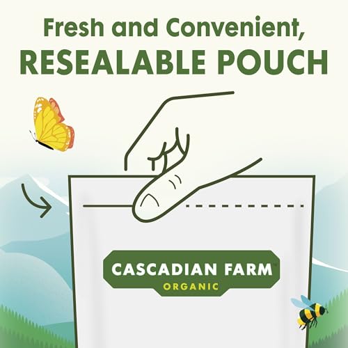 Cascadian Farm Organic Granola, No Added Sugar, Blueberry Vanilla Cereal, Resealable Pouch, 11 oz