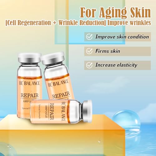 Repair Ampoule,Korean Hyaluronic Acid Serum for Skin Regeneration Serum Anti-Wrinkle and Anti-Aging Face Ampoule for Elasticity Care Helps create hydrated and smooth skin