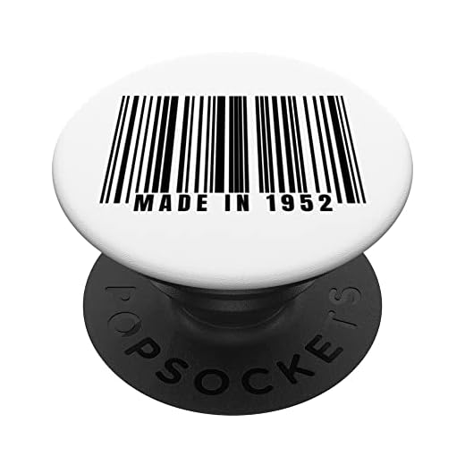 Código de barras hecho o nacido en 1952 cumpleaños en el año 1952 PopSockets PopGrip Intercambiable