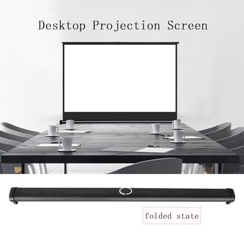 Pantalla portátil para proyector 50in 16:9 retráctil manual miniatura 2