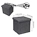B FSOBEIIALEO Storage Ottoman Cube, Toy Chest Folding Footrest for Living Room Seat, 12.6