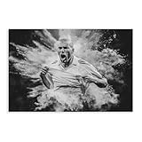 ELKPDOE Zinedine Zidane Fußball-Poster, Leinwand-Poster, 