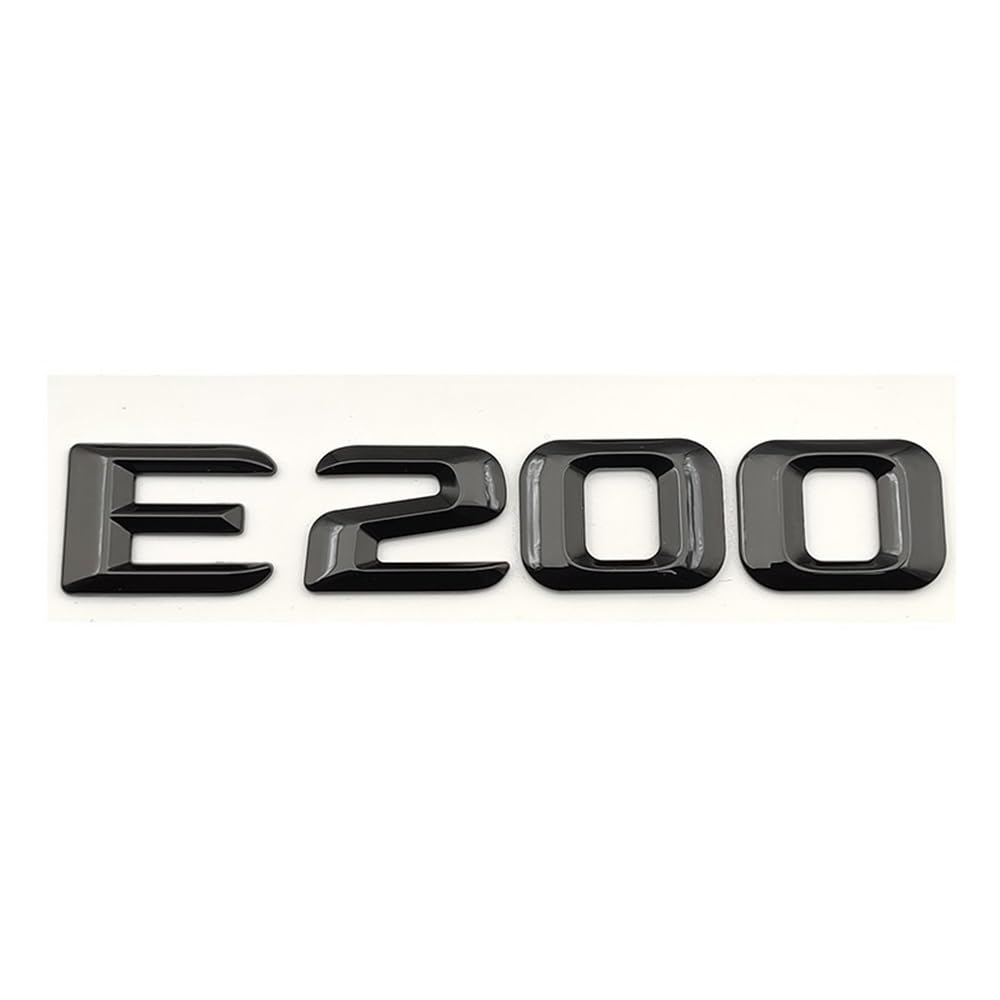YTQMoreBNZ YYDStes Car Stickers Compatible With Mercedes E200 E220 E260 E320 E350 W212 W213 CDI 4matic Emblem Logo(E200 Black)