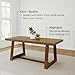 Plank+Beam 72 Inch Farmhouse Dining Table, Solid Wood Rustic Kitchen Table, Large Wooden Rectangular Dinner Table for Dining Room, Home Office, Living Room Furniture, Easy Assembly, Pecan Wirebrush