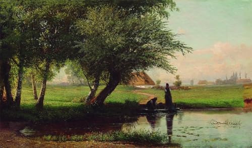 Toile paysage ukrainien Lev Feliksovich Lagorio art mural bureau 60x90cm