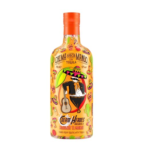 CREAM HEROES | Crema de Mango con Tequila | 70 cl/700 ml | Mariachi el Mango