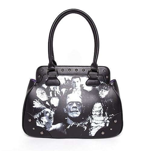 Universal Monsters Frankenstein Bride Mummy Dracula Creature Wolfman Collage Bowler Bag - Main Image