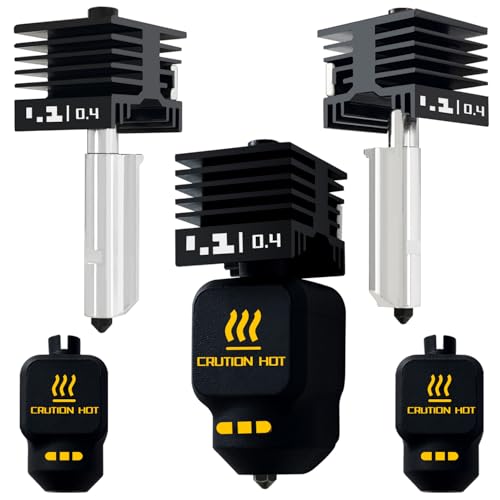 HzdaDeve 3 Pack 0.4MM Hotend for P2S/H2S/H2D/A1/A1 Mini Combo Print Head Hot End Kit Extruder High-Temperature Removable
