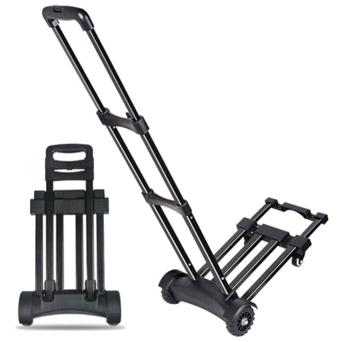 Carretilla plegable portátil con 4 ruedas giratorias miniatura 1