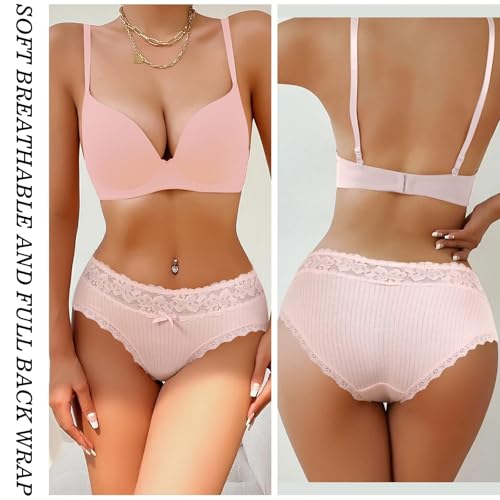 Aijolen Cotton Underwear for Women Breathable Lace Bikini Panties Ladies Hipster Underpants S-XL4
