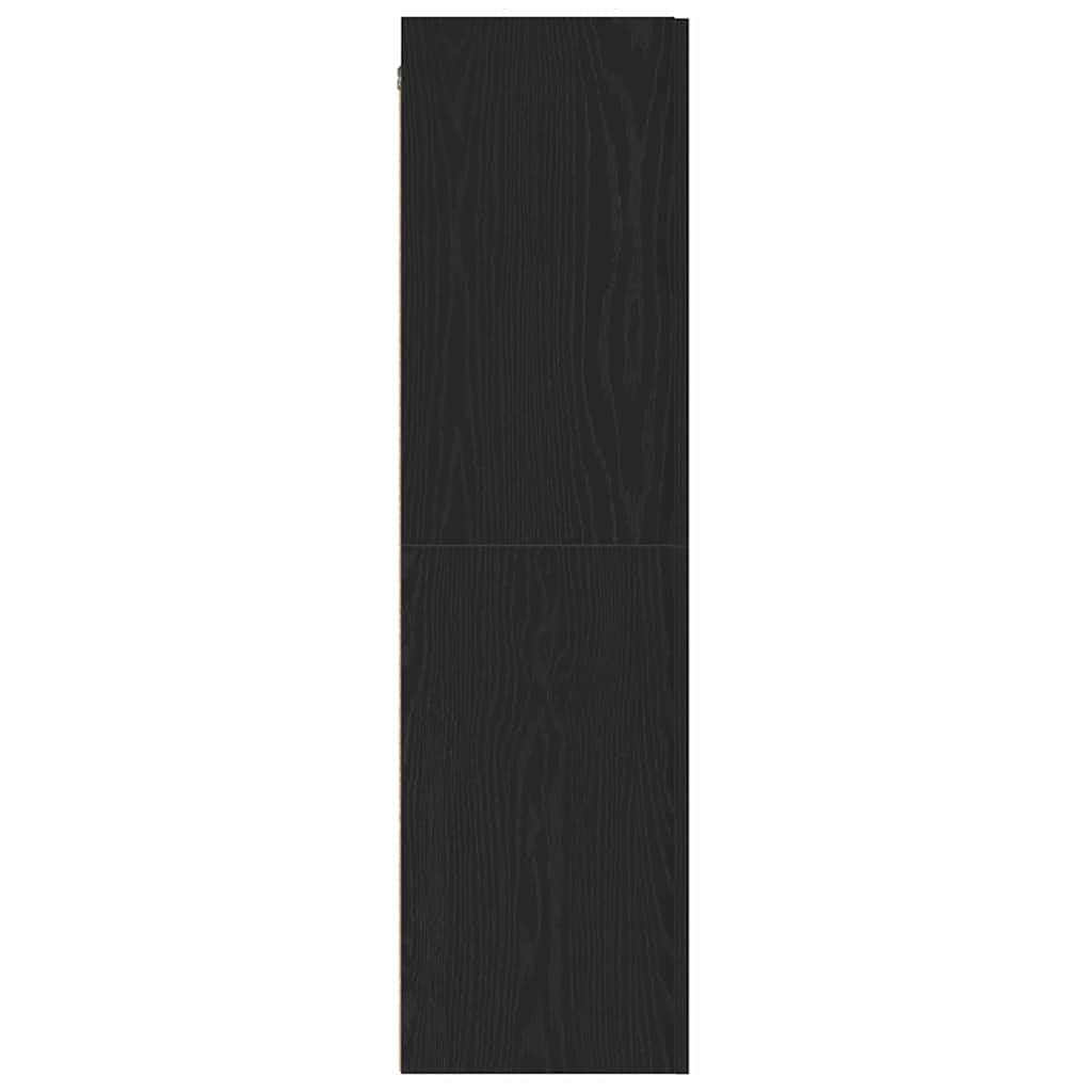 vidaXL Meuble TV mural Chêne noir 30,5 x 30 x 110 cm Bois d'ingénierie, Rangement moderne pour salon, meuble TV mural, unité média rectangulaire, solution gain de place, chic