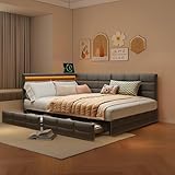 Éclairage LED et connexions pratiques : fonctionne comme lit LED 140 x 190 cm avec ambiance lumineuse réglable individuellement et connexion intégrée. Idéal pour une utilisation en soirée dans la chambre ou la chambre d'amis, permet de lire ou de se détendre confortablement sans avoir à chercher des sources de lumière ou des prises supplémentaires