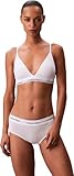 Calvin Klein Damen Triangel BH Lightly Lined mit Logobund, Weiß (White), L