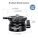Koolehaoda PA-55 Stativ Nivellierbasis Leveling Base +/- 15 Grad Präzisionseinstellung mit 1/4 Schraube und Versatz Wasserwaage für Canon, für Nikon, DSLR-Kameras