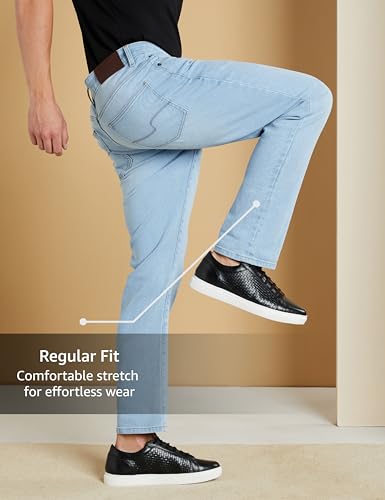 Image of Symbol Premium Men's Cotton Stretch Jeans (Regular Fit)