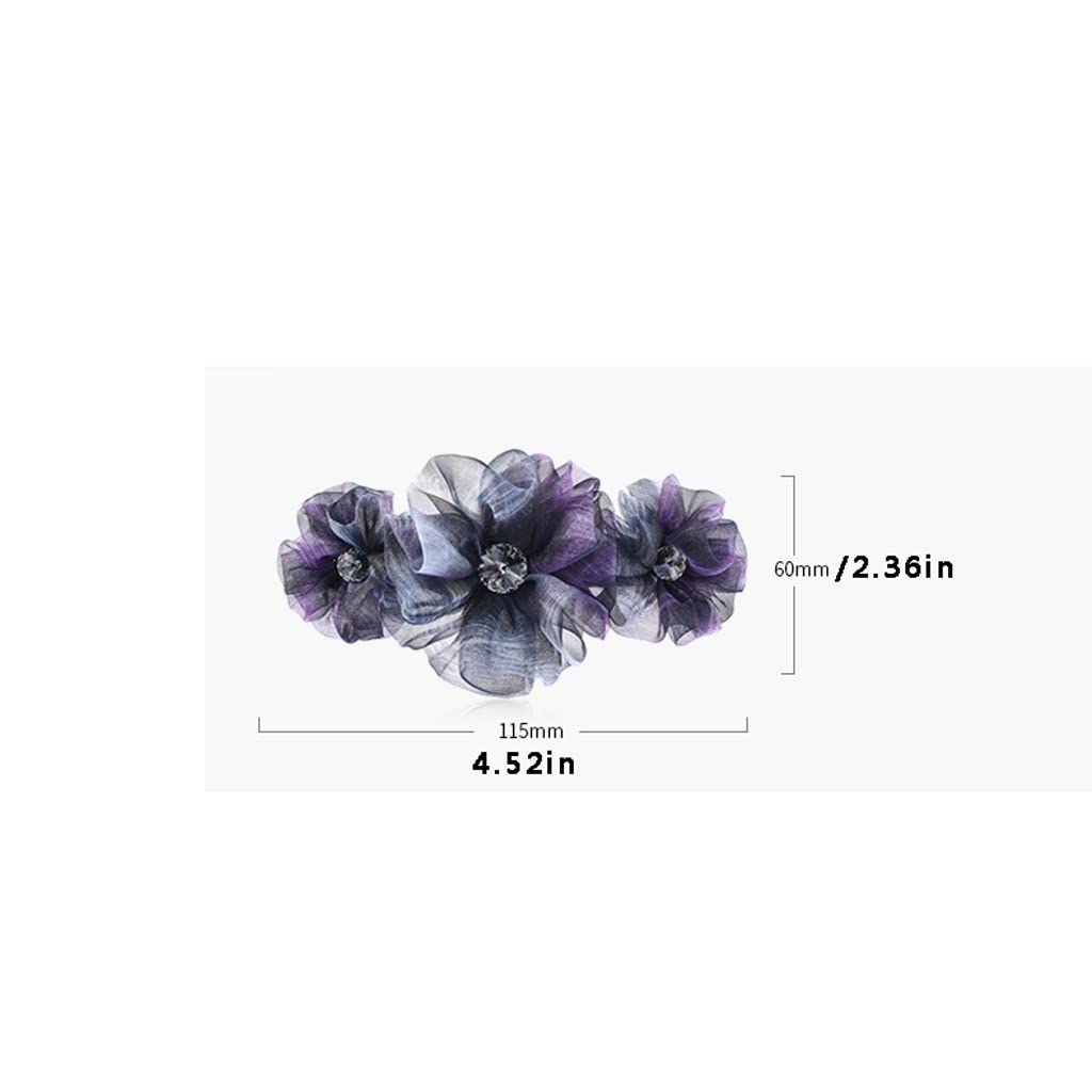 Cintas Para el Pelo de Cola de Caballo Clips de pelo hechos a mano Rhinestone Flower Clips de pelo elegante temperamento de pelo clips de caballo pinzas de pelo clips de pelo clips horizontales Acceso