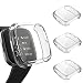 3 Pack Screen Protector Compatible Fitbit Versa 2 Case, GHIJKL Ultra-Thin Slim Soft TPU Protective Case All-Around Full Cover Bumper Shell for Fitbit Versa 2 Smart Watch, Clear, Clear, Clear