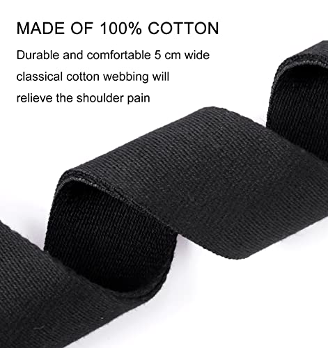 Wepop Sangle de Guitare Noir Ajustable Coton Tissé Avec Extrémités en Cuir Pu, Accessoires pour Guitare Acoustique Basse… - Les Beatles, Paul McCartney, John Lennon, RIngo Starr, George Harrison Wepop Sangle de Guitare Noir Ajustable Coton Tissé Avec Extrémités en Cuir Pu, Accessoires pour Guitare Acoustique Basse… – Image 4