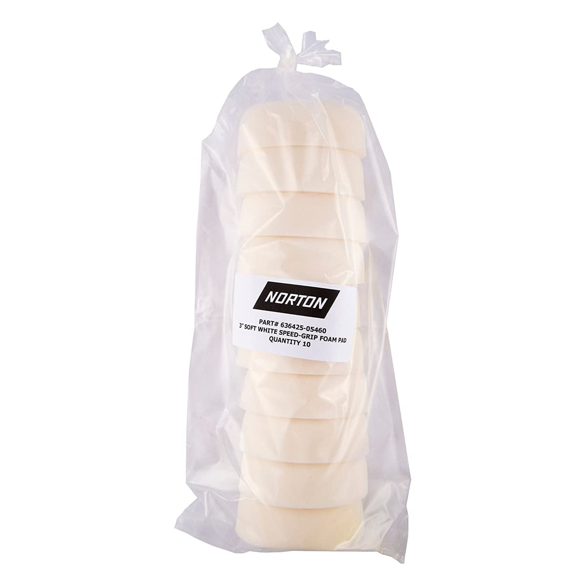 Norton 3 in. Liquid Ice White Buffing/Polishing H&L Finishing Foam Pad