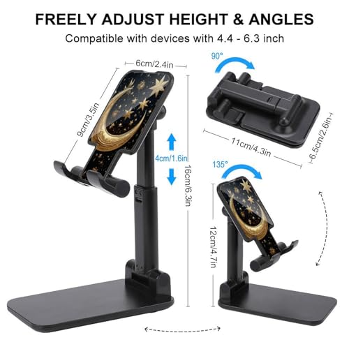 Support de téléphone portable réglable lune et étoiles, dock pliable multi-angle