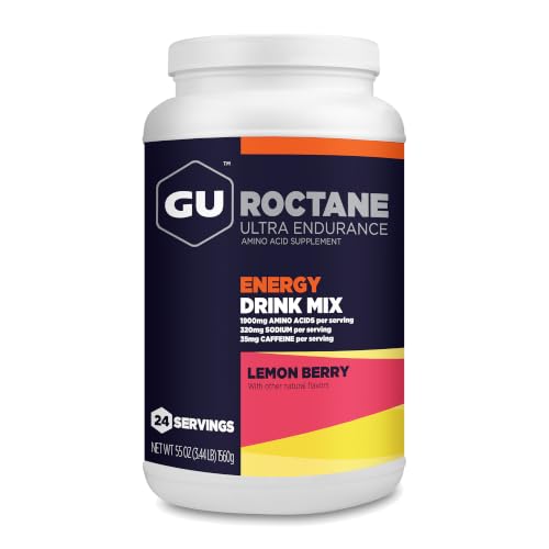 GU Energy Roctane Energy &amp; Hydration Drink Mix, Lemon Berry, 24 Servings