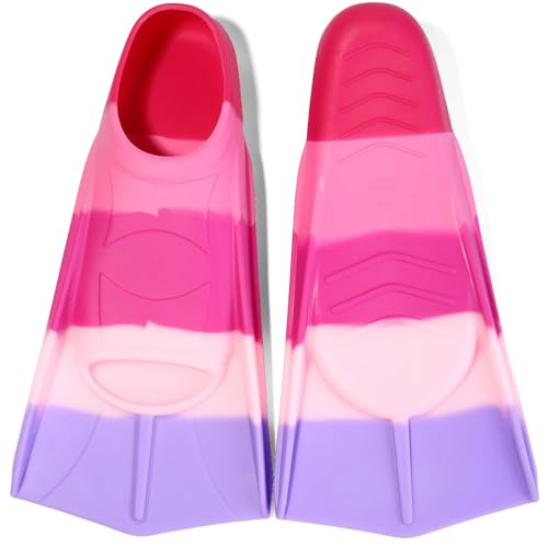 image for Foyinbet Kids Swim Fins,Short Kids Fins Youth Swimming Flippers for La