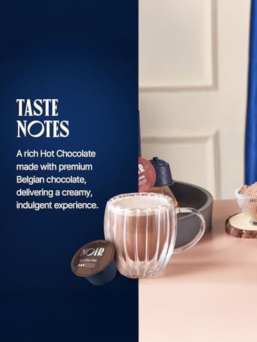 Image of Noir's Hot Chocolate Bundle of 30 Pods | Rich Belgian Chocolate Flavor With Creamy Texture | Dolce Gusto Compatible Pods | Pack of 3 Boxes