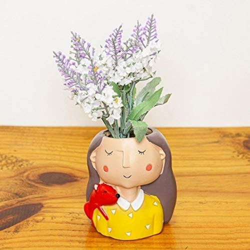 Vaso Decorativo Menina Vasinho Para Flor Suculenta