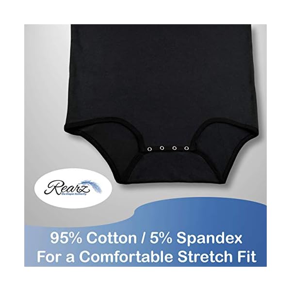 Rearz-Snap-Crotch-Bodysuit-Black Rearz - Snap Crotch Bodysuit - Black (4X-Large)