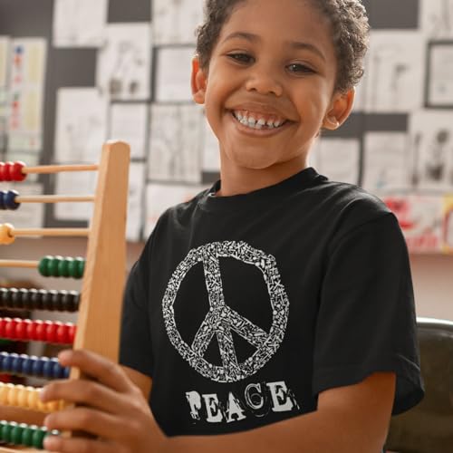 Lepni.me Maglietta per Bambini Simbolo di Pace 60s...