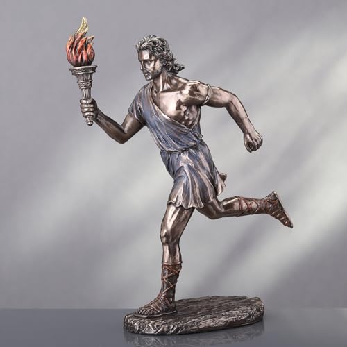 Estatua Veronese Design portador de antorcha de 9 pulgadas miniatura 3
