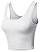 Made by Emma Junior Sized Basic Solid Sleeveless Crop Tank Top White S