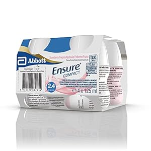 Ensure Compact Supplemento Alimentare Proteico formato Bevanda, Confezione 4x125ml, Gusto Fragola