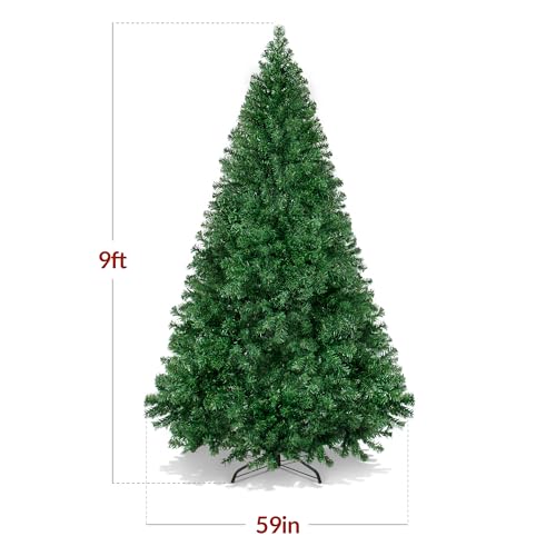 image for Best Choice Products Artificial Christmas Tree, 9ft Premium Unlit Hing