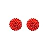 Fashion Round Stud Earrings - Lightweight, Simple, Cute, Flower, for women