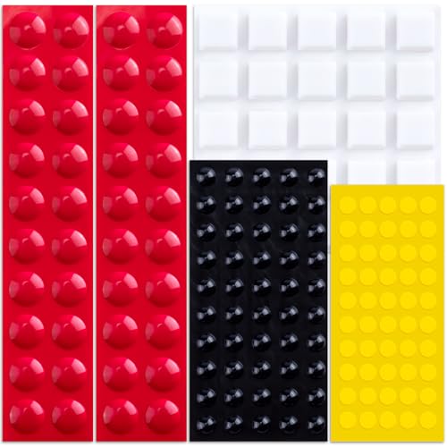 STSTR 165PCS Bump Dots for Visually Impaired, Multiple Colors Sizes Shapes Low Vision Aids Tactile Stickers, 4 Styles Braille Aids for Blind, Low Vision, Elderly (Red, Black, Yellow, White)
