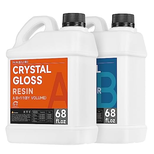 1.06 Gallon Resin Epoxy Kit - Crystal Clear Casting Resin for Countertop, Table Top, Wood, Crafts, Jewelry & Resin Mold - Bubble Free UV Resistant 2 Part Resin Kit (68oz Resin and 68oz Hardener)