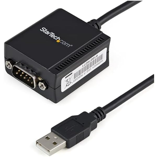 StarTech.com Adapter USB na szeregowy - 1 port - zasilanie USB - układ FTDI USB UART - DB9 9-pinowy - adapter USB na RS232 czarny