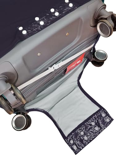 Image of Cortina Eco-Friendly Abstract Print Luggage Protective Cover|Large|Fits 26-30 Inch Luggage|Polyester-Spandex|72cm (28 inch)|Travel Suitcase Protectors|Anti Scratch|Pack of 1|Blue 10