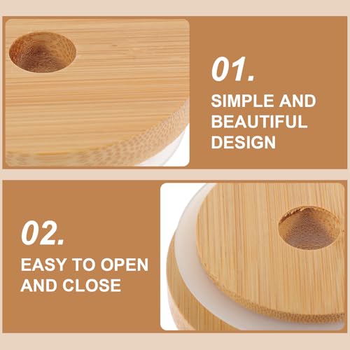 Tapas de madera de sellado resistente TIDTALEO para tarros 7