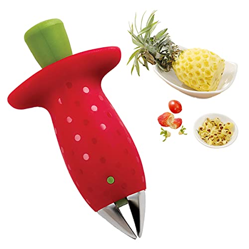 Herramienta de descascarado de Fresas Herramienta de Cocina de descorazonador de Hojas de Gema de Tallo de Baya