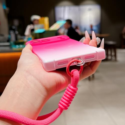 Protège-téléphone dégradé mignon iPhone 16 Pro Max rose - 3