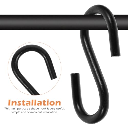 EXCEART Mini-S-Haken 100 StüCk S-Haken Schwarz Metallhaken Aus Eisen FüR KüChe TüR Garderobe AufhäNgehaken Klein Vielseitig Einsetzbar FüR Zuhause Und Mehrzweckanwendungen