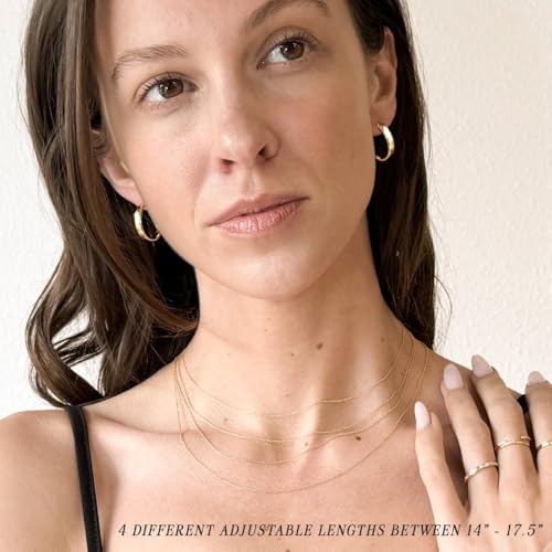 Honeycat Thin Chain Adjustable Choker in Gold, Rose Gold, or Silver (13", 14", 15", 16", 17") | Delicate Jewelry2