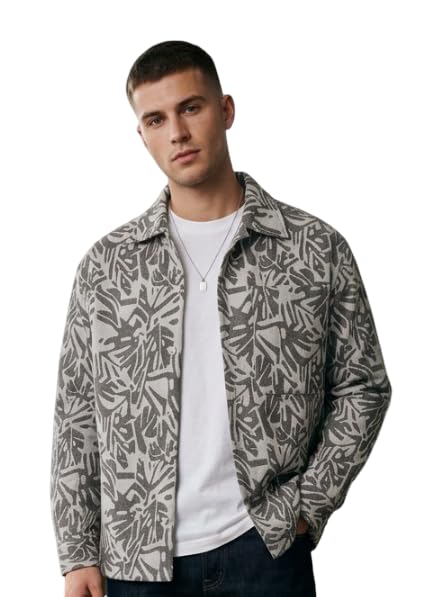 Image of Men's Cotton Overshirt Shacket | Full Sleeve | Single Pocket | Oversized Shirt