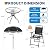 Patio Dining Set for 4 With Umbrella, Outdoor Furniture Set With 4 Folding Dining Chairs, Outdoor Table Umbrella Set With Tempered Glass Top Dinings Table