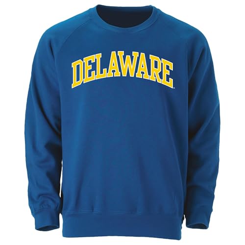 Barnesmith University of Delaware, UD, UDel Fighting Blue Hens, Adult Unisex Crewneck Sweatshirt, Classic, Royal Blue, Large