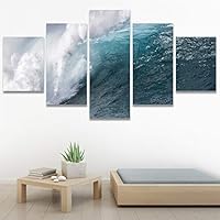 SIGNWIN 5 Panel Canvas Wall Art Modern Art Landscape Multicolor Photography Relax/Calm Rocky Romantics for Home Decorations Ready to Hang - 60