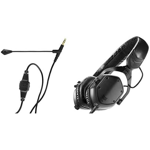 V-MODA BoomPro Microphone for Gaming & Communication (Black) with XS On-Ear Metal Noise-Isolating Headphones (Matte Black) Cover