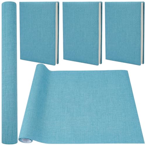 CRASPIRE 51 x 11.8 Pulgada Libro de Lino Tela para Encuadernación de Libros Superficie de Tela Cubierta de Libro con Respaldo de Papel Álbum de Libros Álbum de Recortes Archivo DIY Protector